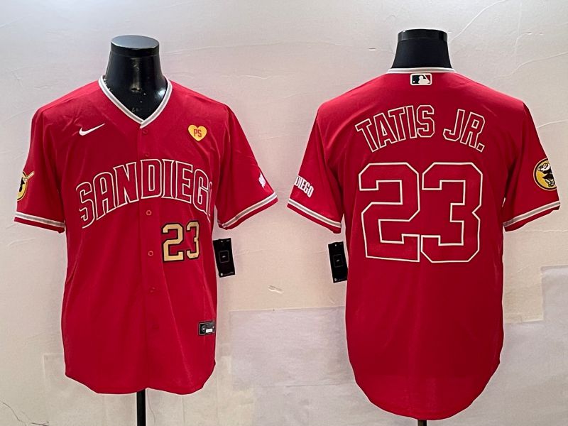 Men San Diego Padres #23 Tatis jr Red Jointly Name Game Nike 2025 MLB Jersey style 5->philadelphia eagles->NFL Jersey